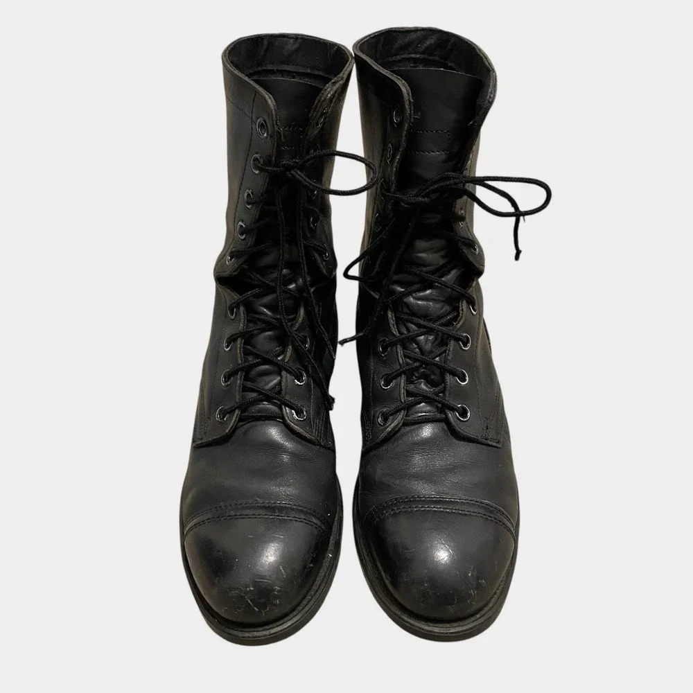 Biltrite ANSI Combat Boots Men Size 10.5 Black Leather Steel Toe Z41-1991/75